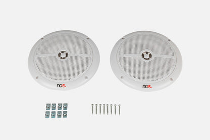NCE 6.5-INCH SLIMLINE OUTDOOR SPEAKERS - WHITE