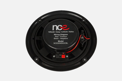 NCE 6.5-INCH SLIMLINE OUTDOOR SPEAKERS - BLACK