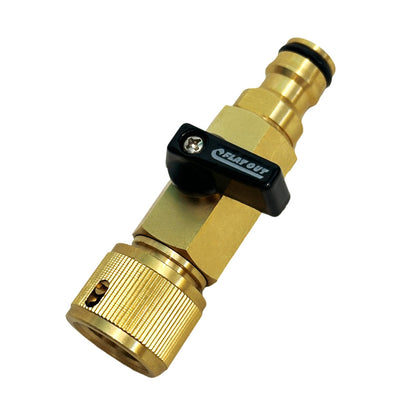 Flat Out Inline Shut-Off Valve | for tank filling, easy hose removal and flow control