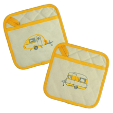 Load image into Gallery viewer, Van Go Collections Embroidered Pot holders - various colours
