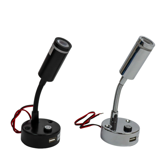 DUAL COLOUR READING LIGHT WITH USB PORT