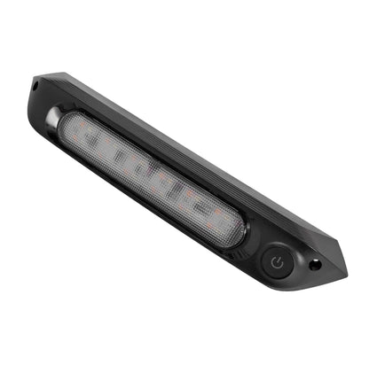 Dimmable Black 287mm Dual LED 12v Awning Light AMBER/WHITE Lights with Switch IP67