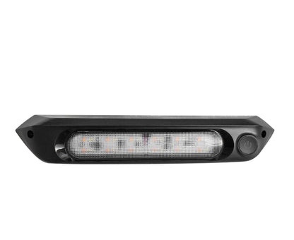 Dimmable Black 287mm Dual LED 12v Awning Light AMBER/WHITE Lights with Switch IP67