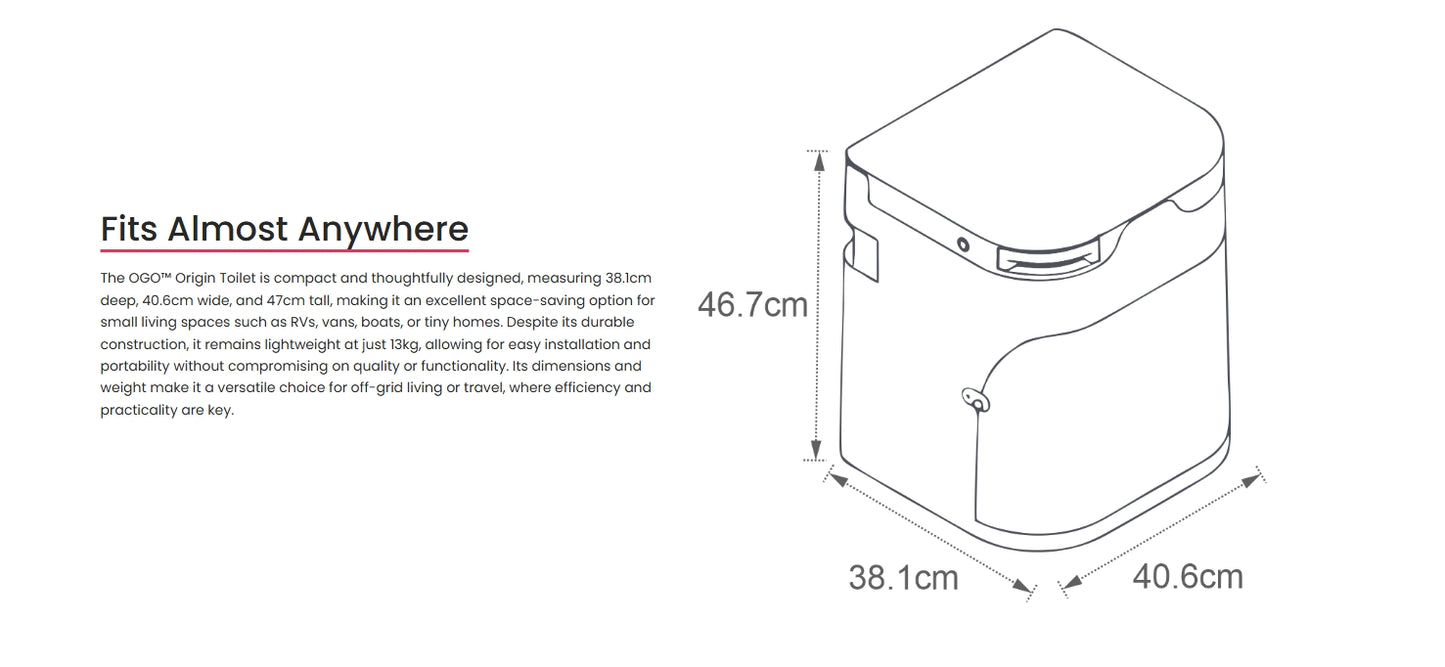 OGO™ Origin Toilet - Composting Toilet
