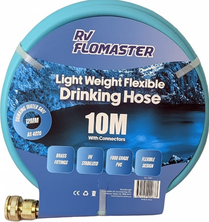 Flomaster 12mm Hose Light Weight 20M or 10M+ Brass Connectors