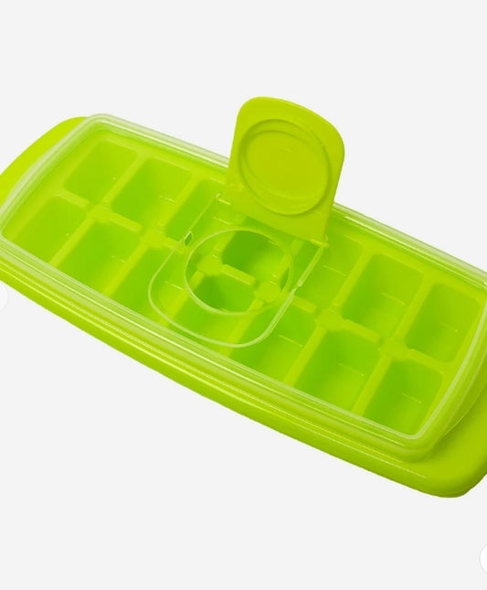 On The Road RV Ice Cube Tray With Cover - Green & Blue