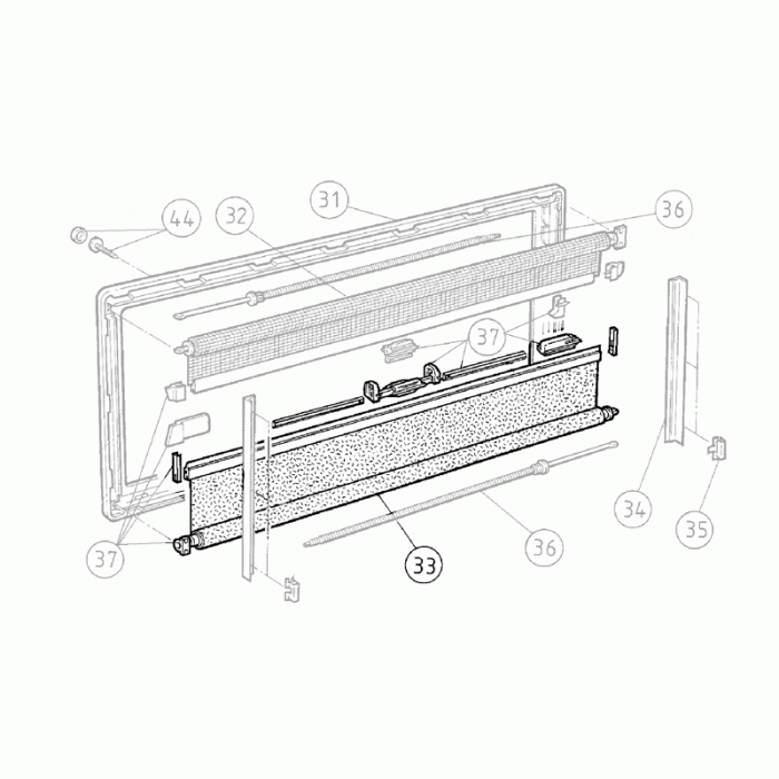 Blind On Roller - Suit SEITZ S4 Window - 1000 x 800mm