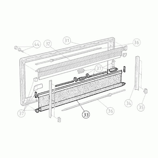 Blind On Roller - Suit SEITZ S4 Window - 1000 x 800mm