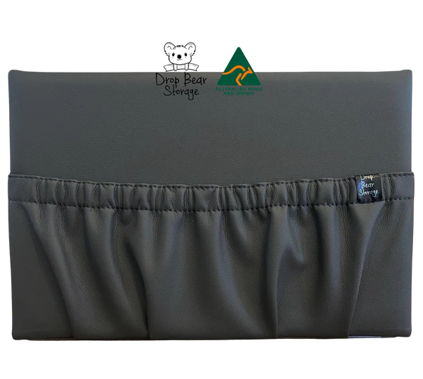 Drop Bear LUXE wide storage pocket in faux leather - Various Colours
