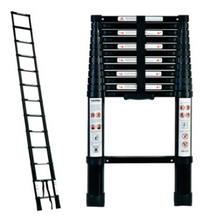 Load image into Gallery viewer, 3.8m telescopic ladder with carry bag BLACK
