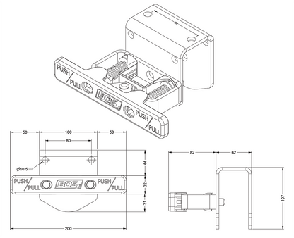 BOS 700mm Stabiliser Leg (Pair)