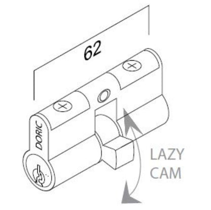 Euro 62mm 5 Pin Cylinder & keys 96006- DS196NSK