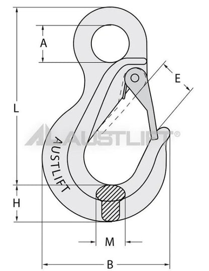 Sling Hook Eye & chain connector  - 6mm 2 pack