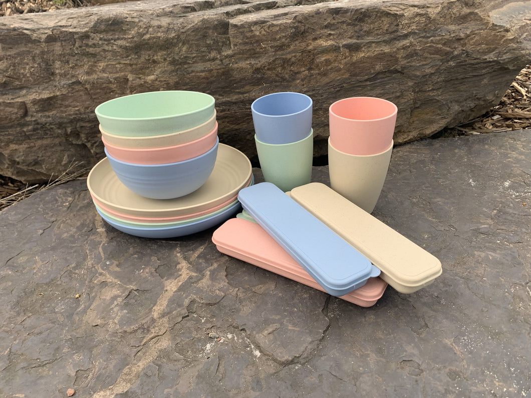 Dinnerset Wheat Straw Pastel