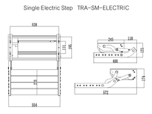 Load image into Gallery viewer, Single 12v Electric Caravan Step With LED Light
