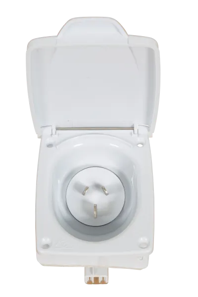 CMS Electracom 15amp AC Power Inlet Socket - White