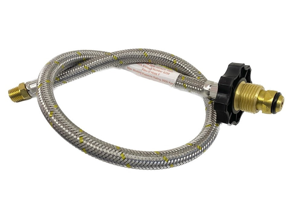Hand Wheel Pol LPG Braided Gas Hose HAND WHEEL POL - 1/4 MNPT 600mm | Caravan ...