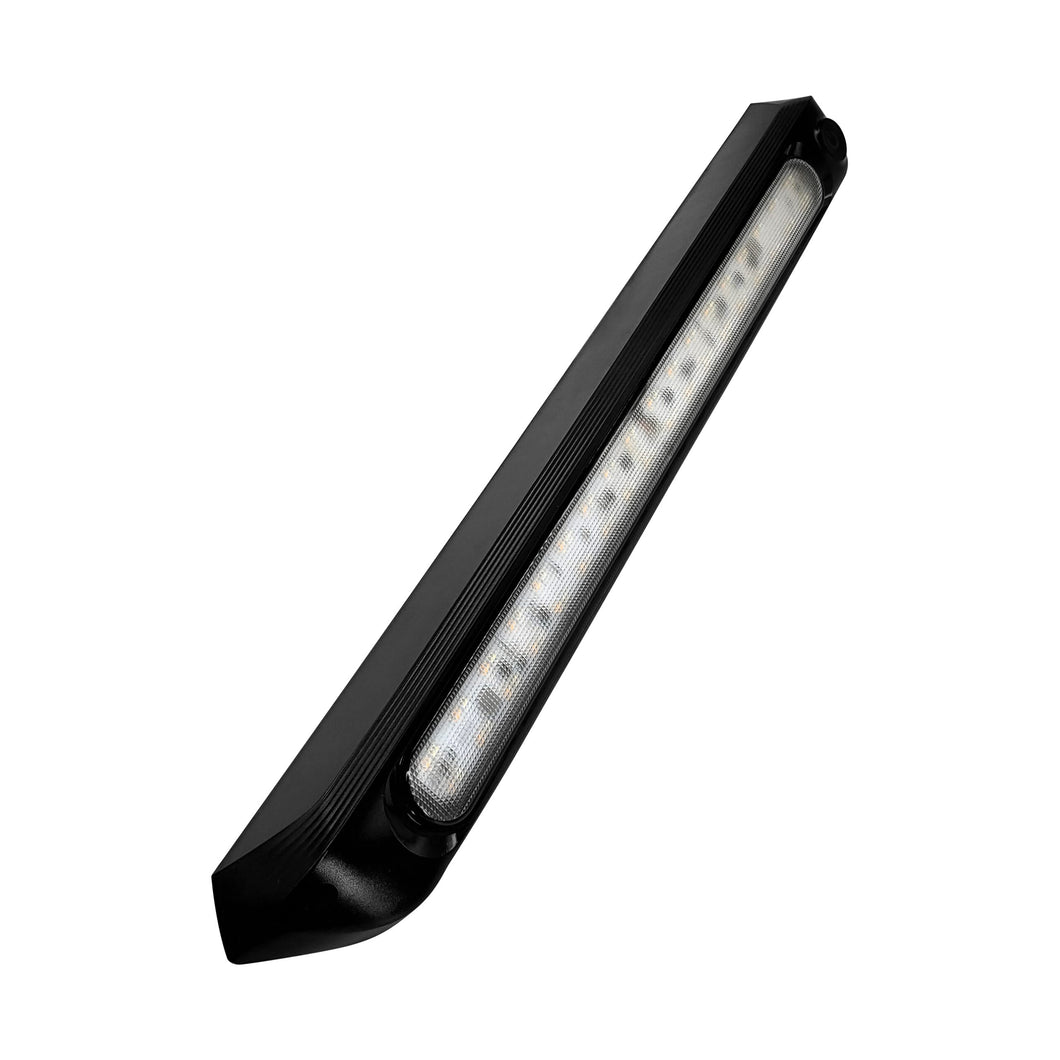 500mm DUAL LED LIGHT 12V AWNING LIGHT AMBER/WHITE LIGHTS NO SWITCH BLACK
