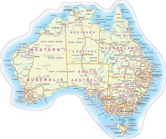 Australia Map Decal Sticker