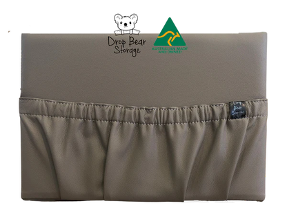 Drop Bear LUXE wide storage pocket in faux leather - Various Colours