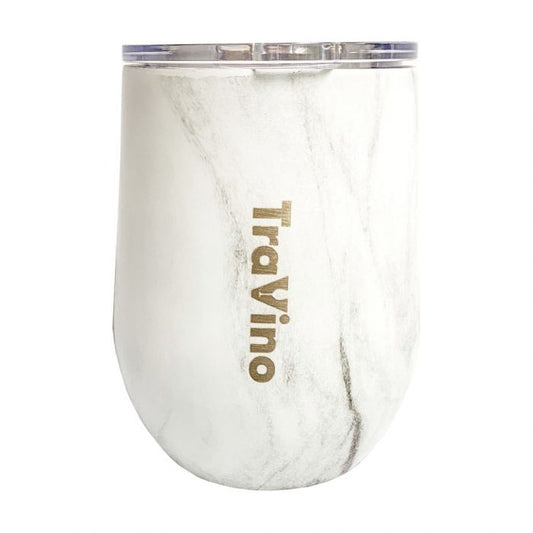 ALCOHOLDER STEMLESS INSULATED TUMBLER - MARBLE WHITE