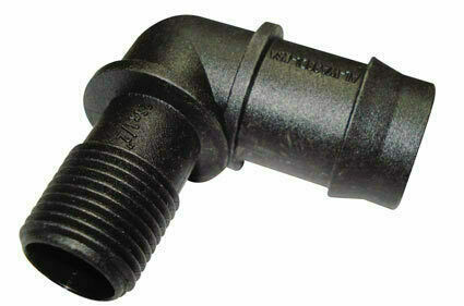 THREADED ELBOW 25MM BARBED x 1/2" BSP MALE