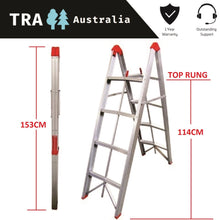 Load image into Gallery viewer, 4 step aluminium collapsible box stick ladder
