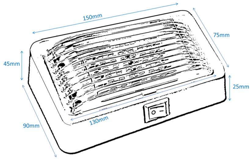 12V ANNEXE LIGHT - CLEAR LENS Black or White
