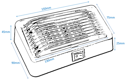 12V ANNEXE LIGHT - CLEAR LENS Black or White