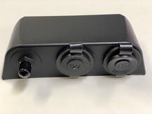 Load image into Gallery viewer, 12v socket, USB port &amp; antenna point, surface mount, black

