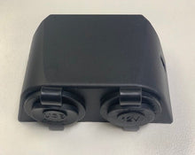 Load image into Gallery viewer, 12v socket &amp; USB port, surface mount, black
