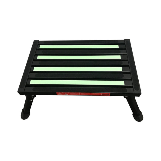 BLACK Illuminous single folding portable caravan camping step