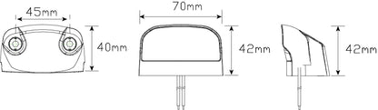 LED Autolamps Licence Plate Lamp 41BLM