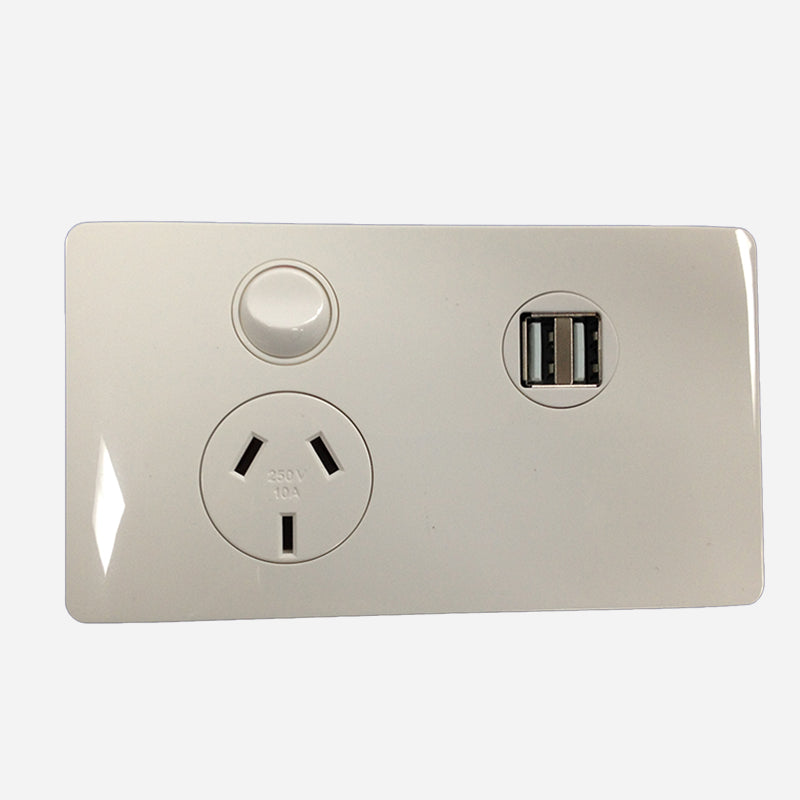 Cms Outlets CMS Power Outlet Single With Dual Usb 12vdc Terminal | Caravan ...