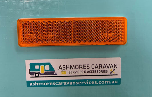 REFLECTOR AMBER RECTANGULAR SELF ADHESIVE 22 X 85MM. AR2285