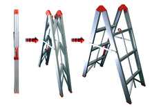 Load image into Gallery viewer, 4 step aluminium collapsible box stick ladder
