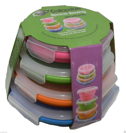 Collapsible Space Saving Round Tub Set of 4