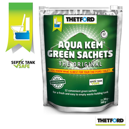 THETFORD AQUA KEM GREEN SACHETS – 12PK
