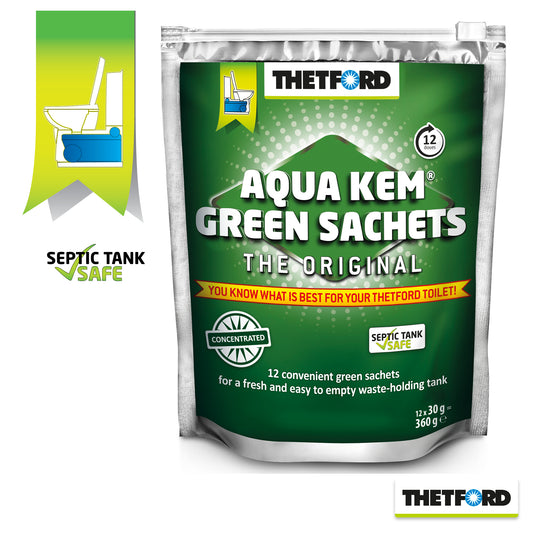 THETFORD AQUA KEM GREEN SACHETS – 12PK