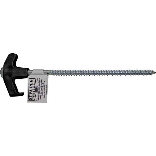 4 x Galv Steel Screw Peg 7.3 x 220mm includes 13mm socket