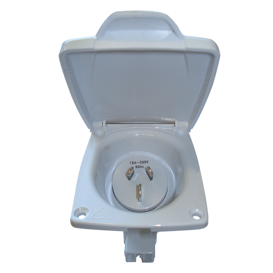 CMS 15AMP Plug Power Inlet White