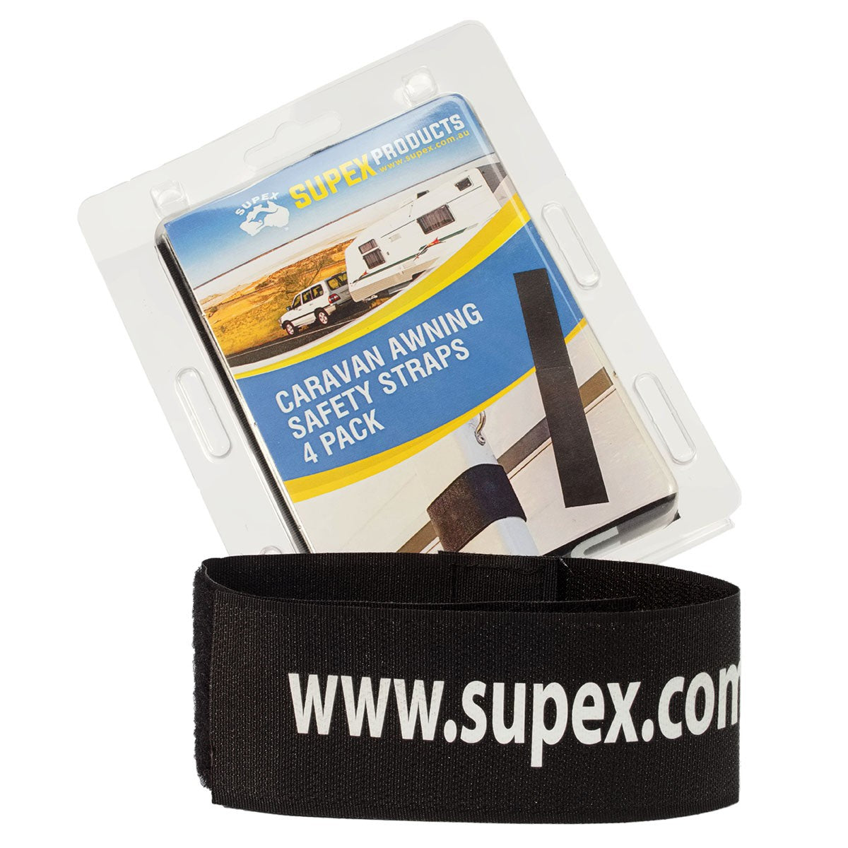 CARAVAN AWNING SAFETY STRAPS - TWO STRAPS