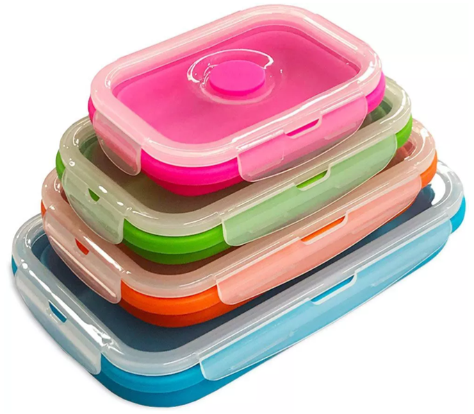 Collapsible Space Saving Rectangular Tub Set of 4