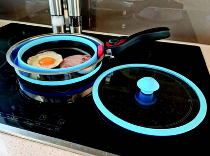 COLLAPSIBLE NON STICK SILICONE POTS SET OF 3