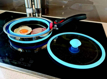 Load image into Gallery viewer, COLLAPSIBLE NON STICK SILICONE POTS SET OF 3
