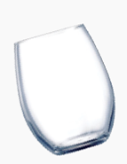 CRYSTAL CLEAR TRITAN STEMLESS WHITE WINE GLASS 16 OZ