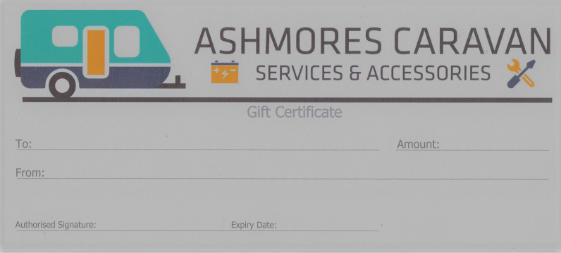 ASHMORES CARAVAN SERVICES & ACCESSORIES - GIFT CARD