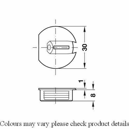 Hafele Recessed Connecting Fitting Plastic (100 pcs)