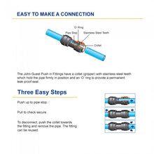 Load image into Gallery viewer, John Guest Plastic 12mm Straight Connector PM0412E
