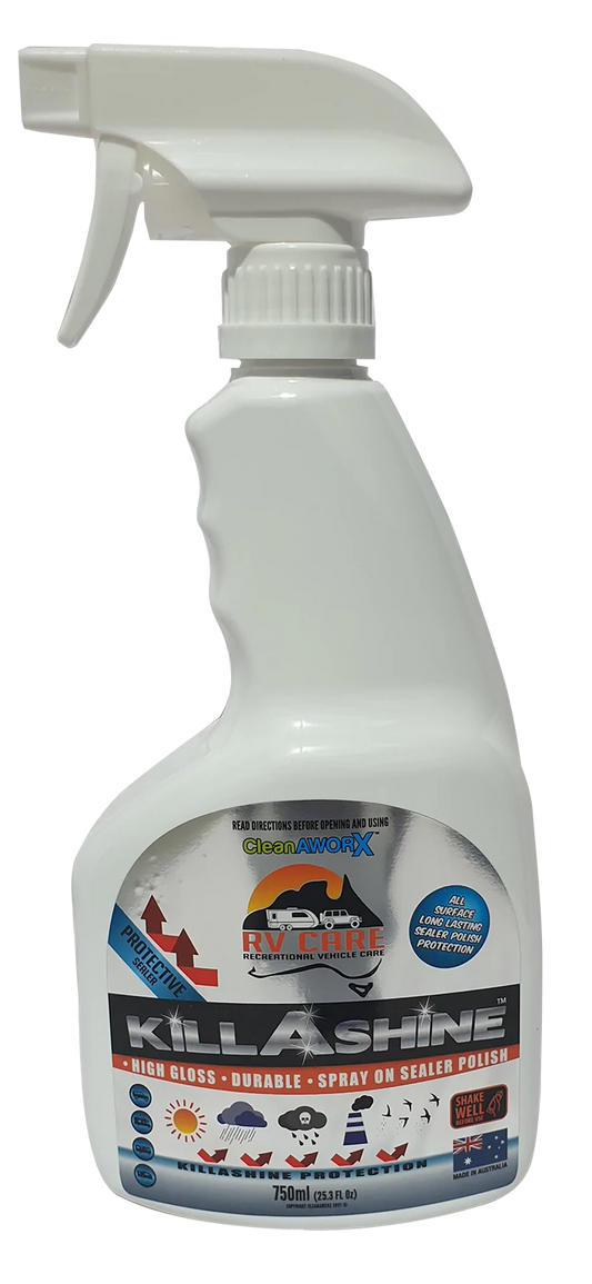 CLEANAWORX RV CARE KILLASHINE DURABLE HIGH GLOSS SEALER POLISH AND PROTECT 750ML